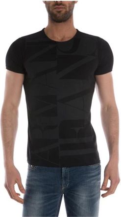 Armani Jeans Sweatshirts - Heren - T-shirts - Zwart - 2XL - Katoen - Tops