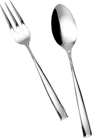 Fortessa Lucca Serving - Set Of 2 In Silver