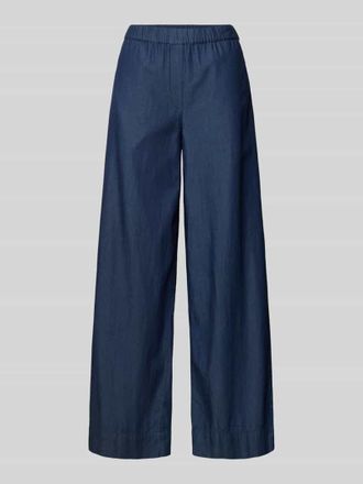 Christian Berg Wide Leg Tencel Hose mit Gummibund in Marine, Gr&ouml;&szlig;e 34