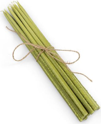 British Colour Standard Thin Taper Candles - Set of 12 in Olive Green at Nordstrom