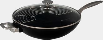 Swiss Diamond CHD Nonstick Wok with Glass Lid, 12