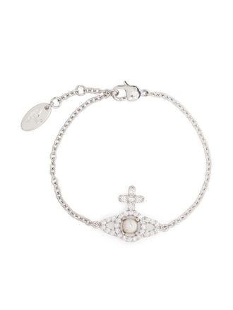 Vivienne Westwood Bracciale a catena Olympia Pearl - Argento