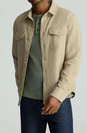 UNTUCKit Demarin Cotton Overshirt in Green at Nordstrom, Size Medium