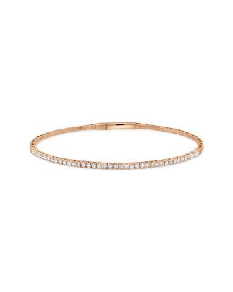 Sabrina Designs 14K Rose Gold 0.97 Ct. Tw. Diamond Flexible Bangle Bracelet