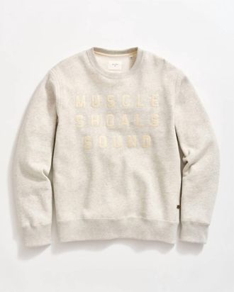 Billy Reid Mens Muscle Shoals Sound Crewneck Shirt In Silver Heather