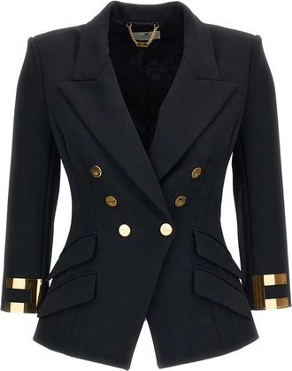 Elisabetta Franchi Double-breasted Logo-cuff Jacket
