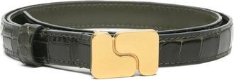 SOEUR Mini Ninon Croc-effect Leather Belt