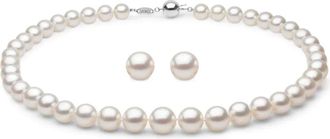 Yoko London Set collana e orecchini con perle - Bianco