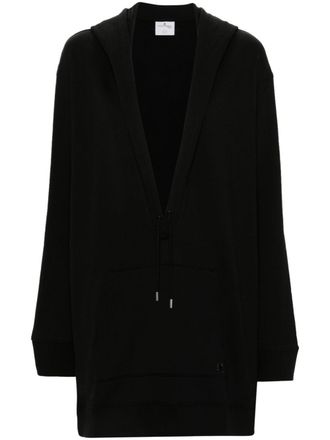 Courr&egrave;ges Hyperbole hooded minidress - women - Cotton/Cotton - S - Black