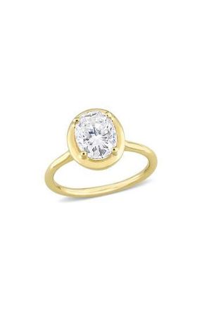 Delmar Oval Lab Created Moissanite Ring in Gold at Nordstrom Rack, Size 5