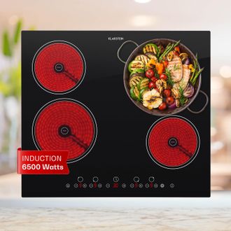Klarstein Klarstein Virtuosa Cocina Encastrable De Vitrocer&aacute;mica 6500 W 59x52 Cm 4 Placas