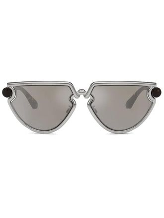 Burberry Sunglasses Zonnebril met gegraveerd logo - Zilver