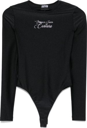 Versace Jeans Couture Embroidered Long-sleeve Bodysuit