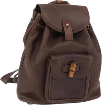 Gucci Pre-owned Backpacks, female, Brown, Size: ONE SIZE Pre-owned Vintage Backpack