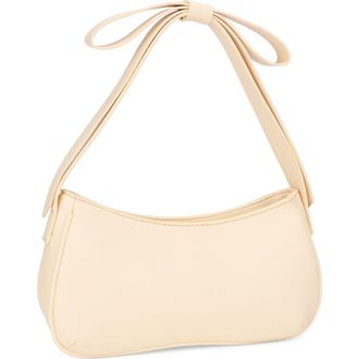 Mali + Lili Marissa Bow Vegan Leather Shoulder Bag in Butter at Nordstrom