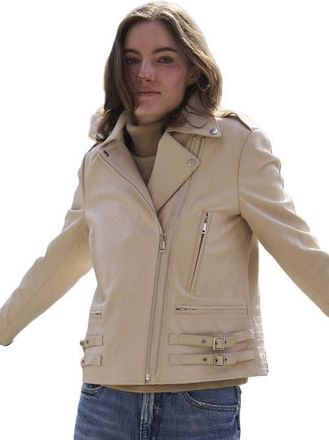 Blue Duck Leather Jacket in Beige at Nordstrom, Size X-Small