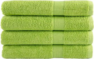 vidaXL Asciugamani Premium Solund 4 Pz Verdi 100x200 Cm 600 G/m&sup2; - Vidaxl