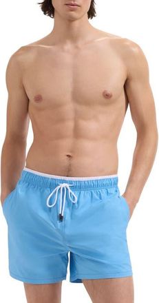 Bugatchi Quinn Colorblock Swim Trunks in Azure at Nordstrom, Size Xx-Large