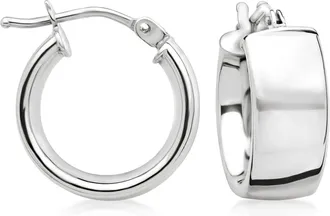 Ross-Simons Italian 14kt White Gold Huggie Hoop Earrings