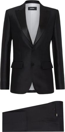 Dsquared2 Single Breasted Suits, male, Black, Size: L Single-breasted Suit