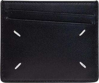 Maison Margiela Leather Card Case - unisex - Portefeuilles - Zwart - ONE Size - Leer - Accessoires