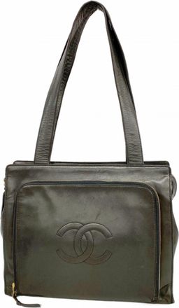 Chanel Black Leather Tote Bag (Pre-Owned)