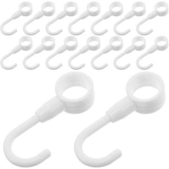 OEM Paquete De 100 Ganchos De Pl&aacute;stico Blanco Para Tubos Redondos De 12 Mm - Ganchos Vers&aacute;tiles Para Almacenamiento En Cocina, Taller Y Manualidades - Acc