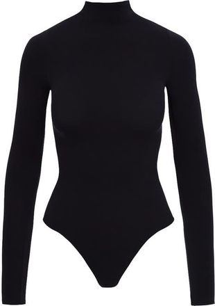Commando Ballet Funnel Neck Bodysuit in Black at Nordstrom