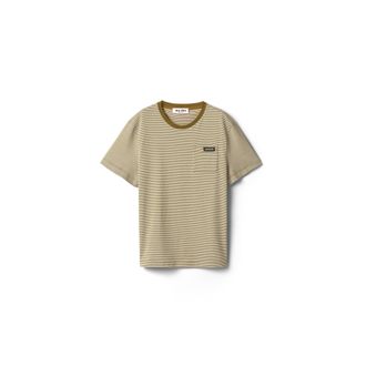 Miu Miu Cotton T-shirt, Woman, Ivory/olive, Size XS