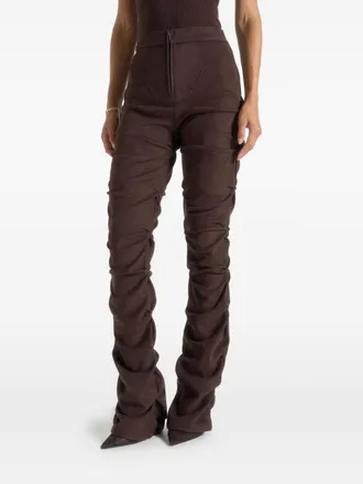 Manière De Voir Caroline tacked flared trousers - Brown