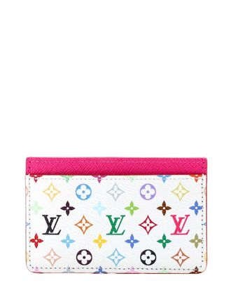 Louis Vuitton X Takashi Murakami Card Holder Monogram Multicolor With Leather (Authentic Pre-Loved)