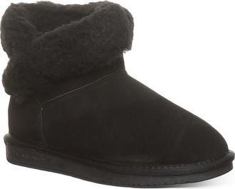 Bearpaw Franie Faux Shearling Lined Bootie in Black at Nordstrom Rack, Size 11