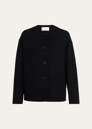 The Row Quintus Wool-Cashmere Single-Breasted Jacket