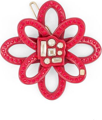 Alexandre de Paris Tango Strass Side Barette in Red at Nordstrom