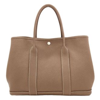 Herm&egrave;s Etoupe Gray Negonda Leather Tote Bag (Pre-Owned)