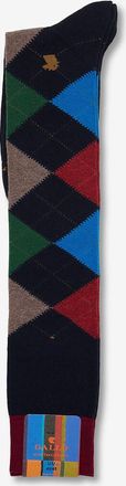 Gallo Gemusterte Socken mit hohem Schaft