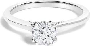 House of Brilliance 14K White Gold 7/8 Cttw Lab Grown Diamond Solitaire Cathedral Style Engagement Ring at Nordstrom, Size 10