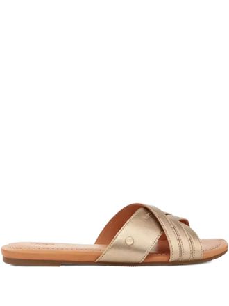 UGG Kenleigh metallic criss-cross straps sandals - Gold