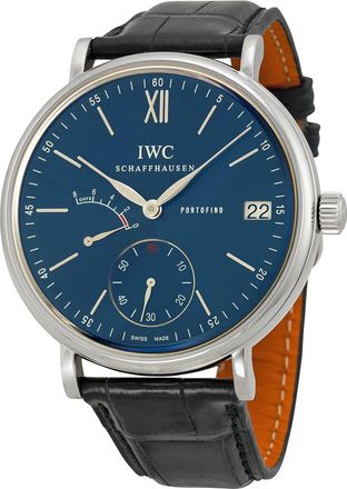 IWC Pre-owned IWC Portofino Hand Wind Blue Dial Mens Watch IW510106