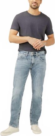 Silver Jeans Co Eddie Relaxed Fit Slim Straight Jeans In Indigo