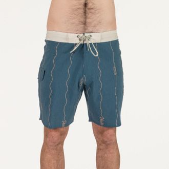 Vissla Mens Roundup 18.5 Boardshorts Blue 30 In Waist