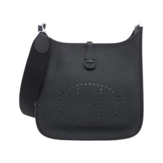 Herm&egrave;s Pre-owned Evelyne Schoudertas - Dames - Pre-owned - Zwart - Maat: ONE Size Leer