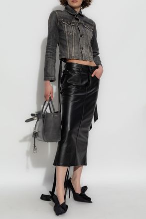 Balenciaga Denim Jacket, Womens, Grey