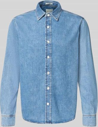 GANT Regular Fit Jeanshemd mit Kentkragen in Jeansblau, Gr&ouml;&szlig;e XXXL