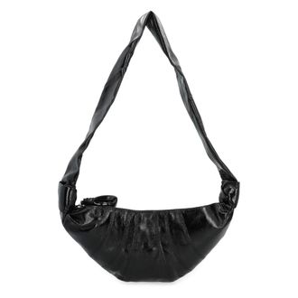 Christophe Lemaire Shoulder Bags, female, Black, Size: ONE SIZE Croissant Small Faux Leather Bag