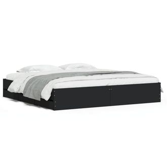 Berkfield Home Bed Frame with Drawers without Mattress Black 160x200 cm