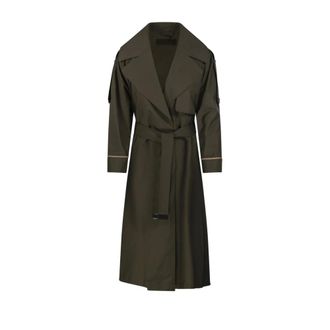 Max Mara Dames, Mantels, Groen, Maat: S Katoen