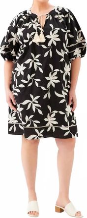 Karen Kane Puff Sleeve Tassel Dress - Plus In Black