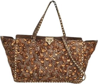 Valentino Pre-owned Tote Bags, female, Brown, Size: ONE SIZE Pre-owned Vintage Tote Bag