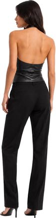 Stouls Womens Top Cherry Lambskin Black Tops